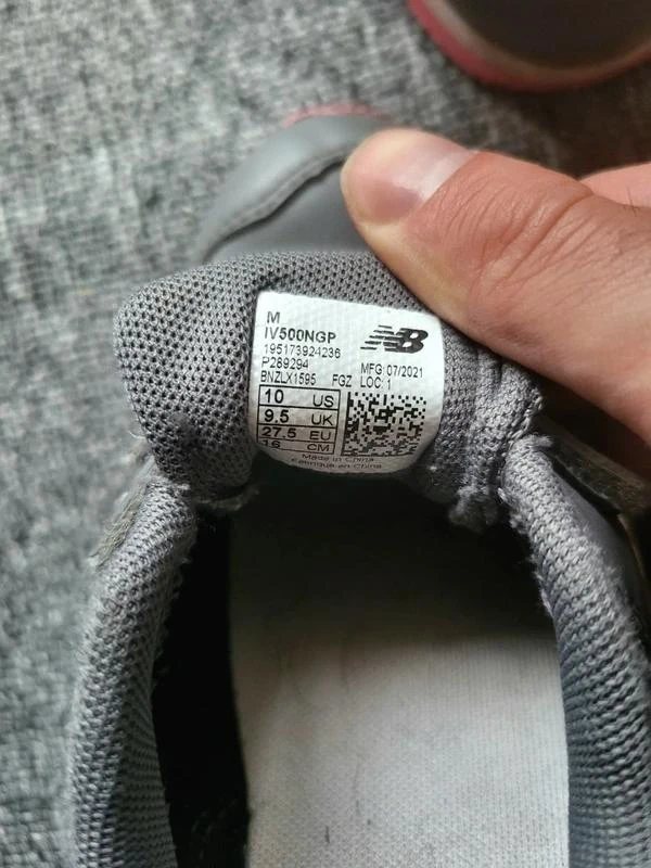 New Balance 500 Girls' Sneakers Size 27.5 Grey and Pink with Velcro – photo 6